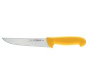 Нож для разделочный 18 см, L 30 см, нерж. сталь / полипропилен, цвет ручки желтый, Carbon