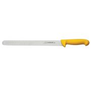 Нож для тонкой нарезки рыбы с грантонами 30 см, L  42,5 см, нерж. сталь / полипропилен, цвет ручки желтый, Carbon
