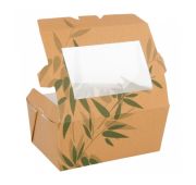 Контейнер картонный для салата с окном,500 мл,8,5*12*5,5 см,(1упаковка=50шт) Garcia de Pou