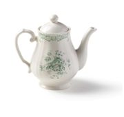 Чайник с крышкой   965 мл H 19,5 см, цвет декора «шалфей»