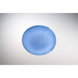 Тарелка d 22 см h 2 см, стекло, цвет пастельно-голубой, Sea Horse