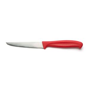 Нож для стейка 12 см, L 23 см, нерж. сталь / полипропилен, цвет ручки красный, Puntillas