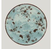 Тарелка RAK Porcelain Peppery круглая плоская 21 см, голубой цвет