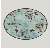 Тарелка RAK Porcelain Peppery овальная плоская 32*23 см, голубой цвет