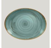 Овальная тарелка RAK Porcelain Twirl Lagoon 36*27 см