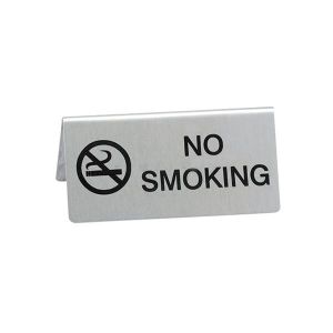 Табличка настольная «NO SMOKING» 12*5 см, нержавейка, P.L. Proff Cuisine