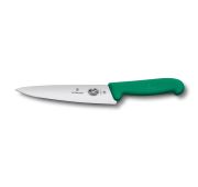 Универсальный нож Victorinox Fibrox 19 см, ручка фиброкс зеленая