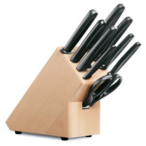 Набор ножей Victorinox на деревянной подставке, 9 шт, h 28 см