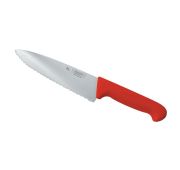 Нож PRO-Line поварской 25 см, красная пластиковая ручка, волнистое лезвие, P.L. Proff Cuisine