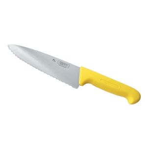 Нож PRO-Line поварской 20 см, желтая пластиковая ручка, волнистое лезвие, P.L. Proff Cuisine