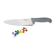 Шеф-нож PRO-Line с цветными кнопками 15 см, серая пластиковая ручка, P.L. Proff Cuisine