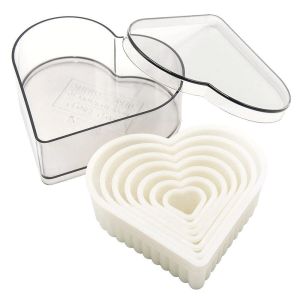 Набор кондитерских рифленых форм «Сердце», высота 3,5 см, 7 шт, нейлон, P.L. Proff Cuisine