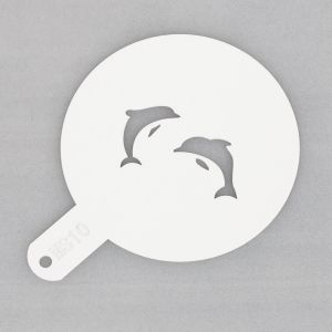 Трафарет пластиковый «Дельфины», d 11 см, P.L. Proff Cuisine