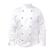 Куртка поварская Chef S с длинным рукавом и черными пуклями, состав: 65% полиэстер, 35% хлопок