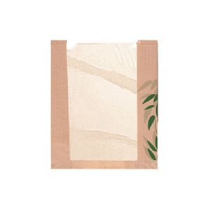 Пакет Feel Green для хлеба с окном 26+4*30 см, крафт-бумага, 250 шт/уп, Garcia de Pou