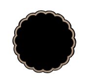 Салфетки черные под чашку (доллис), 9 слоев, 9 см, 250 шт