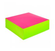 Коробка для кондитерских изделий 20*20 см, фуксия-зеленый, картон,, Garcia de Pou