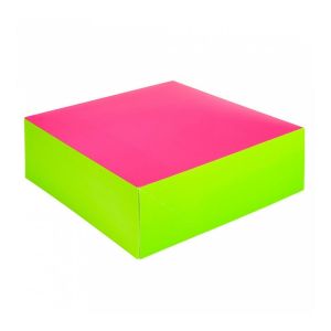 Коробка для кондитерских изделий 25*25 см, фуксия-зеленый, картон, 50 шт/уп, Garcia de Pou