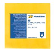 Салфетки Microkleen желтые, 36*41 см, микрофибра 130 г/см2, 15 шт/уп
