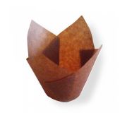 Форма-пергамент для маффинов «Тюльпан», 17,5*17,5 см, коричневая, 200 шт