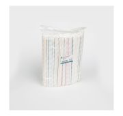 Трубочки коктейльные в инд. бумажных упаковках, цвет ассорти, 0,6*23 см, 250 шт