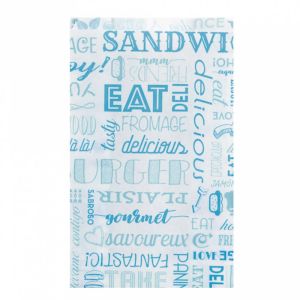 Пакет для гамбургера Parole 12+7*18 см, голубой, 500 шт/уп, жиростойкий пергамент, Garcia de Pou