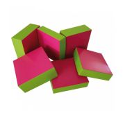 Коробка для кондитерских изделий 16*16*5 см, фуксия-зеленый, картон, Garcia de Pou