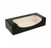 Коробка для суши/макарон с окном 20*9*4,5 см, чёрный, 50 шт/уп, бумага, Garcia de Pou