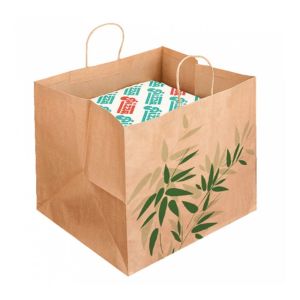 Пакет бумажный для коробок с пиццой «Feel Green» 43+33*33 см, натуральный, крафт, 1 шт, Garcia de Po
