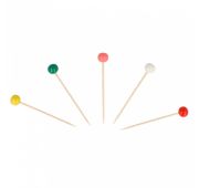 Пика «Цветные шарики» 6,5 см,бамбук,(1упаковка=144шт), Garcia de Pou Испания
