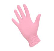 Перчатки нитриловые «NitriMax» вес 3,8 гр. (розовые) размер М - 1 уп/100шт/50 пар