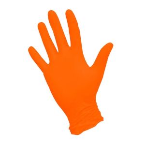 Перчатки нитриловые «NitriMax» вес 3,6 гр. (оранжевые) размер М - 1 уп/100шт/50 пар