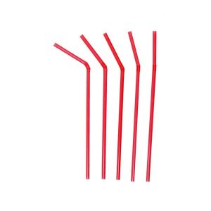 Трубочки для коктейля со сгибом красные, 21 см, d 5 мм, 1000 шт