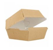 Коробка для бургера жиронепроницаемая рифленая, 14*12*8 см, 50 шт/уп, картон, Garcia de Pou