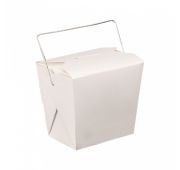 Коробка для лапши с ручками 780 мл белая, 8*7 см, 50 шт/уп, картон, Garcia de Pou