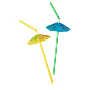 Трубочки с фигурным зонтиком, 5*240 мм, 50 шт