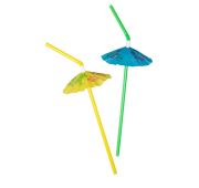 Трубочки с фигурным зонтиком, 5*240 мм, 50 шт
