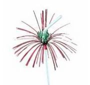 Трубочки «Пальма с цветочком» разноцветные, 24*0,5 см, 50 шт