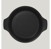 Тарелка-кроншель RAK Porcelain NeoFusion Volcano круглая, 16 см (черный цвет)