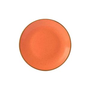 Тарелка 30 см безбортовая фарфор цвет оранжевый Seasons