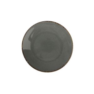 Тарелка 30 см безбортовая фарфор цвет темно-серый Seasons