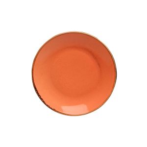 Тарелка 18 см безбортовая фарфор цвет оранжевый Seasons