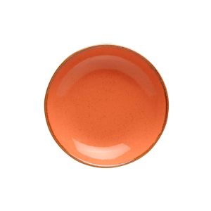 Тарелка глубокая 21 см безбортовая фарфор цвет оранжевый Seasons