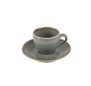 Блюдце для кофейной чашки 12 см фарфор цвет темно-серый Seasons