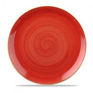 Тарелка мелкая 28,8см, без борта, Stonecast, цвет Berry Red
