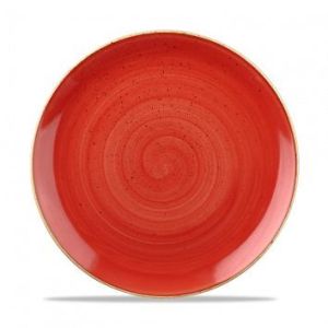 Тарелка мелкая 26см, без борта, Stonecast, цвет Berry Red