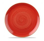 Тарелка мелкая 32,4см, без борта, Stonecast, цвет Berry Red