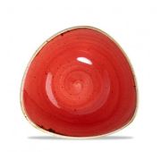 Салатник треугольный 0,37л d18,5см, без борта, Stonecast, цвет Berry Red