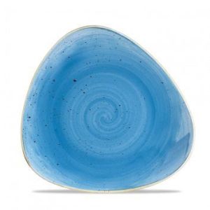 Тарелка мелкая треугольная 22,9 см, без борта, Stonecast, цвет Cornflower Blue