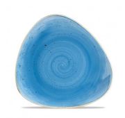 Тарелка мелкая треугольная 22,9 см, без борта, Stonecast, цвет Cornflower Blue